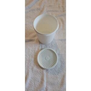 White Tupperware Canister